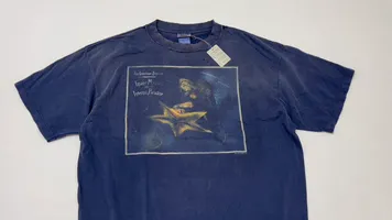 CACTUS PLANT FLEA MARKET x SAINT Mxxxxxx STAR SS TEE/NAVY New CPFM star smiley holed distressed short sleeves Washed blue S-XL Genuine consistent tube weaving without side seams High weight OE yarn fabric Assute dyeing Multiple horse fades Heavy wash water Worn holes Customized joint main mark/wash mark/little angel anti-counterfeiting label